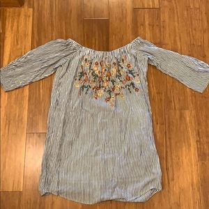 Francesca Blue Rain Off the should summer dress